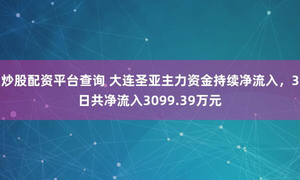 炒股配资平台查询 大连圣亚主力资金持续净流入，3日共净流入3099.39万元